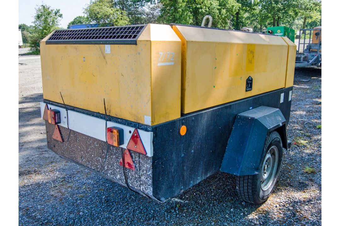 Doosan 7/72 diesel driven fast tow air compressor Year: 2014 S/N: 542145 Recorded Hours: 1443 - Image 2 of 8