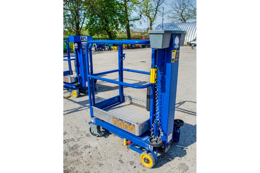 Power Tower Nano SP battery electric vertical mast access platform S/N: 20600914C Nano-05 - Image 4 of 10