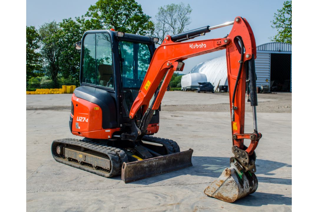 Kubota U27-4 2.7 tonne rubber tracked mini excavator Year: 2016 S/N: 58743 Recorded Hours: 3288 - Image 2 of 21