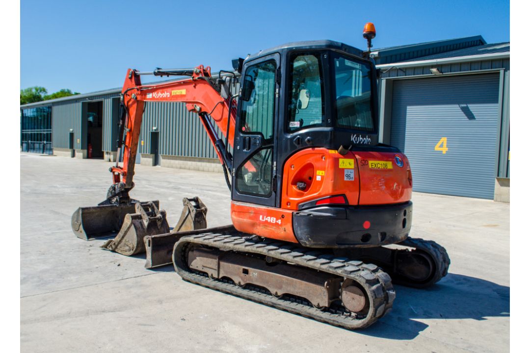 Kubota U48-4 4.8 tonne rubber tracked midi excavator Year: 2011 S/N: 50769 Recorded Hours: 4889 - Image 5 of 20