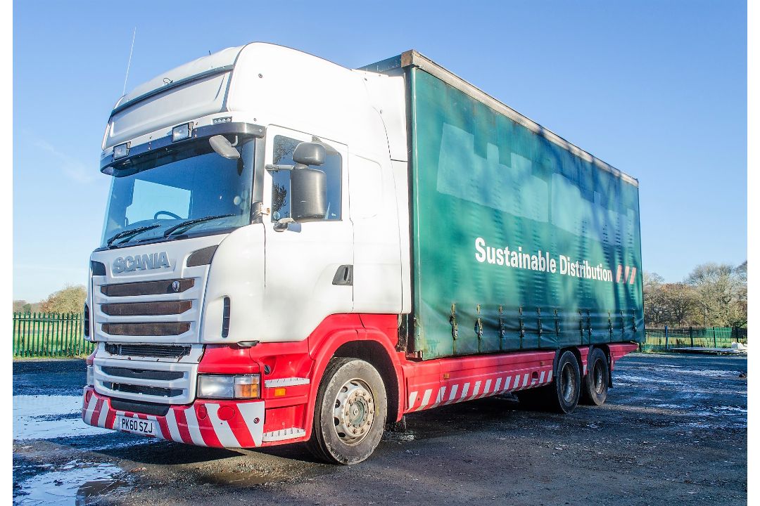 Scania R440 Topline 6 x 2 26 tonne curtain sided draw bar lorry Registration number: PK60 SZJ Date - Image 1 of 25