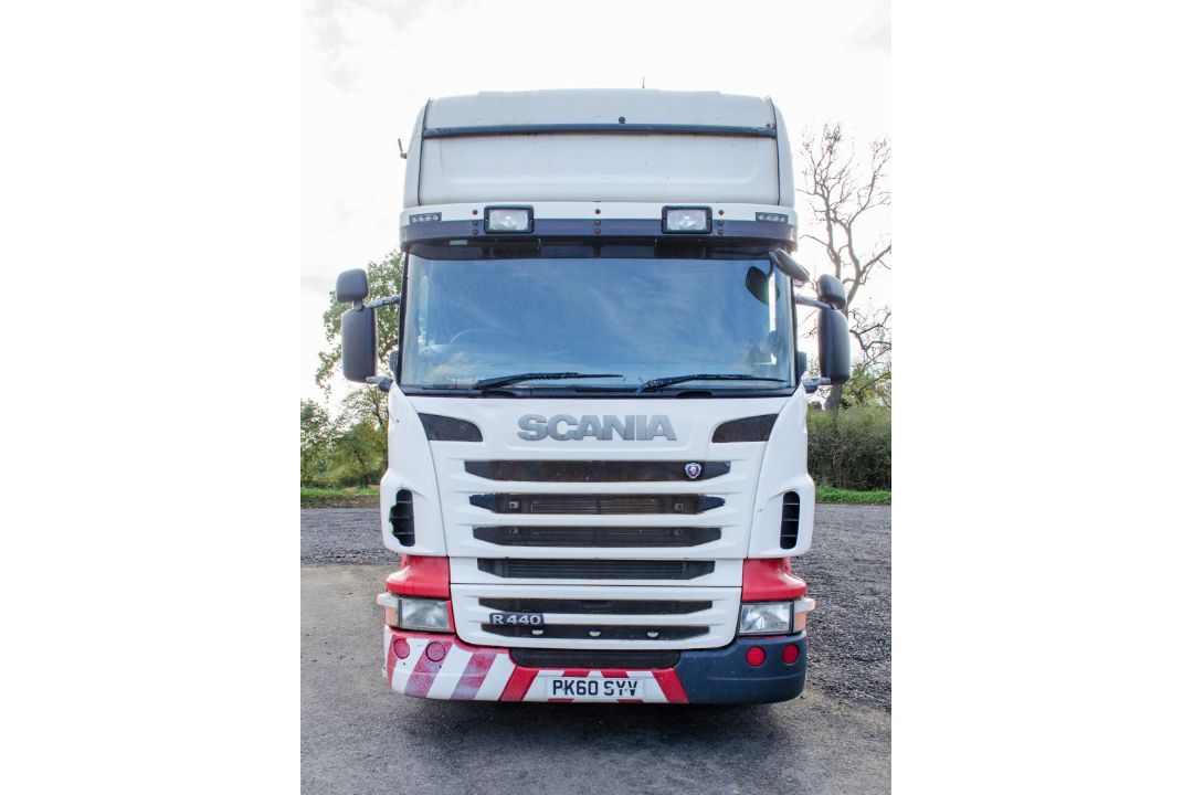 Scania R440 Topline 26 tonne 6 x 2 curtain sided draw bar lorry Registration Number: PK60 SYV Date - Image 5 of 19