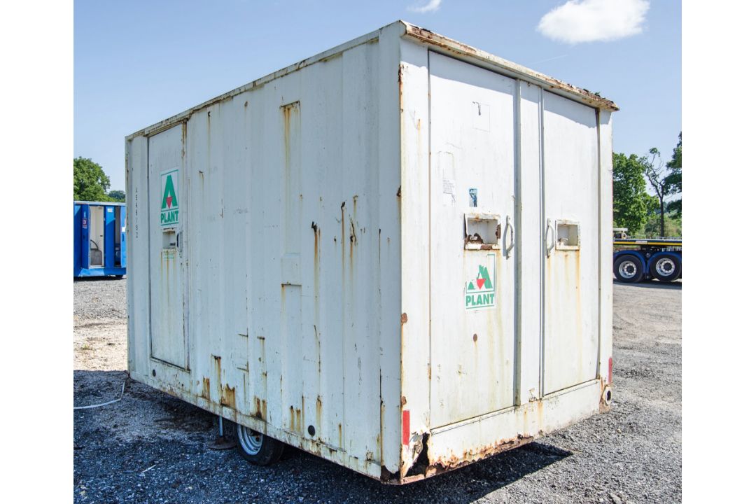 12 ft x 8 ft steel anti-vandal mobile welfare site unit Comprising of: Canteen area, toilet & - Image 3 of 11