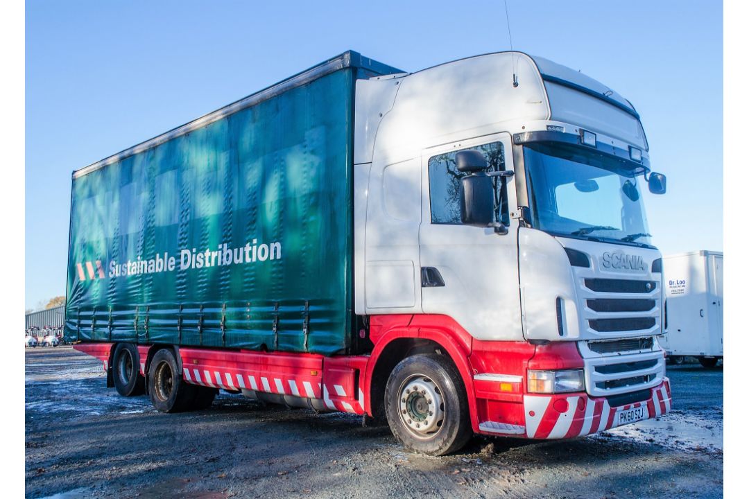 Scania R440 Topline 6 x 2 26 tonne curtain sided draw bar lorry Registration number: PK60 SZJ Date - Image 2 of 25