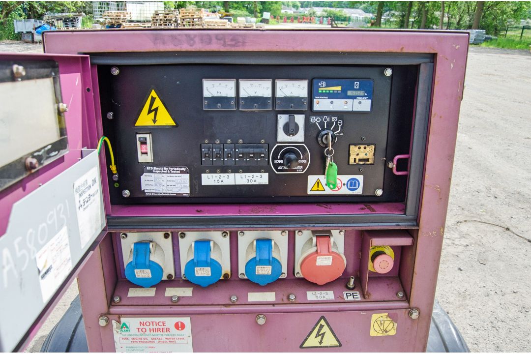 Arc Gen Denyo DCA-25 ESEK 20 kva diesel driven mobile generator Year: 2008 S/N: 3817566 Recorded - Image 3 of 4