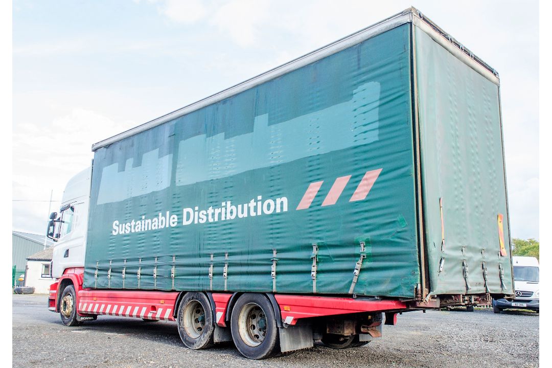 Scania R440 Topline 26 tonne 6 x 2 curtain sided draw bar lorry Registration Number: PK60 SYV Date - Image 4 of 19