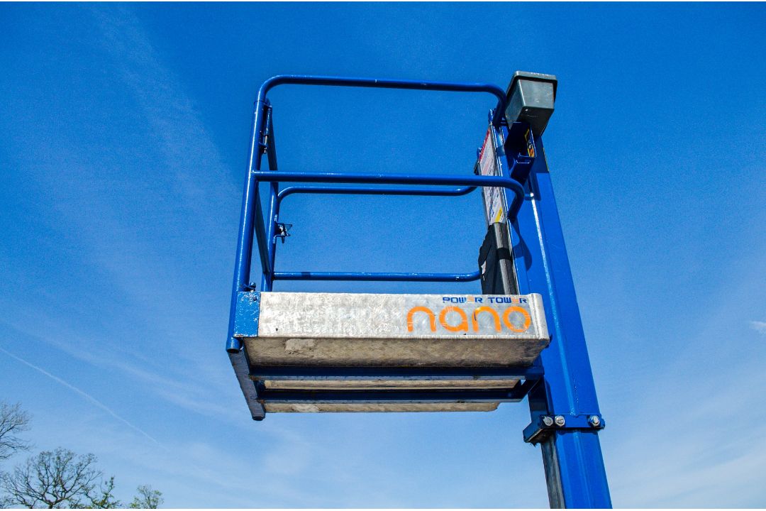 Power Tower Nano SP battery electric vertical mast access platform S/N: 20600914C Nano-05 - Image 9 of 10