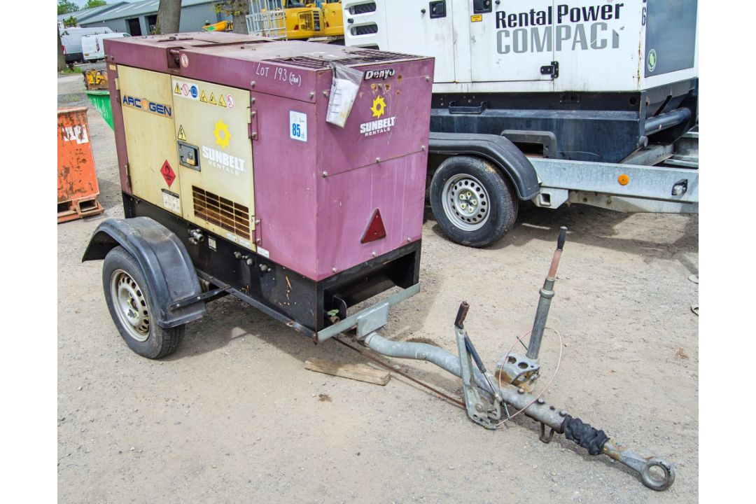 Arc Gen Denyo DCA-25 ESEK 20 kva diesel driven mobile generator Year: 2008 S/N: 3817566 Recorded - Image 1 of 4