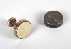 WW2 Escape and Evasion Compass in shirt collar stud, plus one further small escape compass