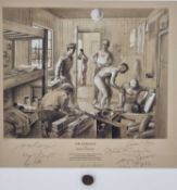 The Great Escape. 'The Entrance' by Bennett Ley Kenyon. Signed by prisoners of the escape.