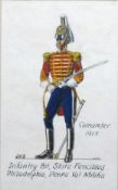 A group of American uniform studies of Militia, National Guard, State Troops and Volunteers,