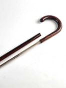 A late 19th/early 20th-century hardwood sword cane with Toledo blade