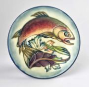 A small Moorcroft 'Trout' plate