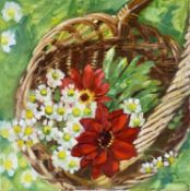 Beverley Fry (b.1948) Allotment Flowers