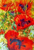 Beverley Fry (b.1948) Poppies