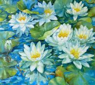 Beverley Fry (b.1948) Waterlilies 3