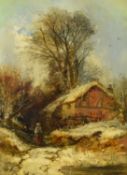 William James Müller (1812-1845) A Welsh Cottage in the Snow