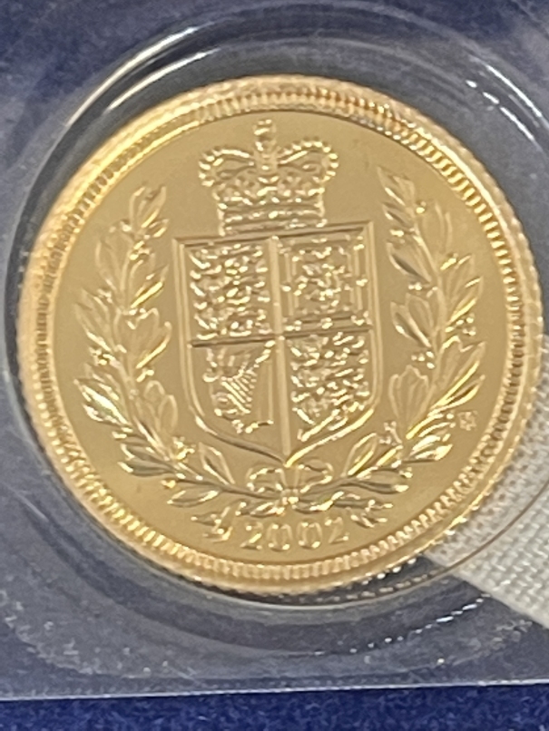 Coins/Numismatics: Elizabeth II Golden Jubilee 2002 half sovereign B/U - Image 2 of 3