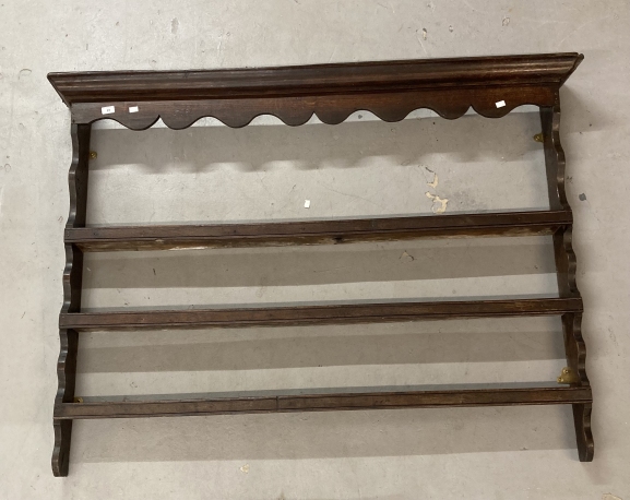 18th cent. Oak Welsh dresser rack. 58ins. x 47ins.