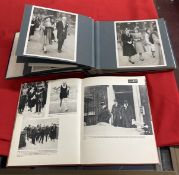Sir Winston Churchill: Blue leather bound album with pencil inscription on inside cover 'Royal