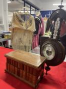 Late 19th cent. Puzzle box, inlaid swallows to the top, the front shaped to simulate books,