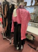Fashion: Black voile cocktail dress, square neck, wide shoulder straps, separate black under slip,