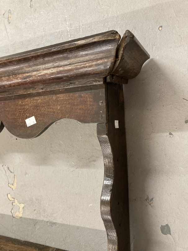 18th cent. Oak Welsh dresser rack. 58ins. x 47ins. - Image 3 of 5