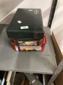 Trade, Tea & Cigarette Cards: Two tins of mainly tea cards and an album of mixed cards including