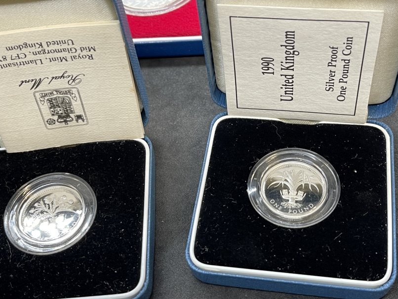 Coins/Numismatics: Royal Mail silver proof five pound 2008 (2), 1996 NI proof silver pound, 1989 - Image 5 of 7