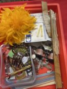 20th cent. Miscellaneous items, including faux tortoiseshell hair combs and bands, brooches, Deco