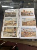 Postcards: Album containing ninety-five Edwardian Valentine and Tucks oilette colour cards.