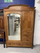 20th cent. Quarter veneered pre-war compactum. Approx. 53ins. x 83ins. x 22ins.