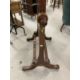 Mid 19th cent. Mahogany framed full length cheval mirror on pedestal supports with twin turned - Image 3 of 5