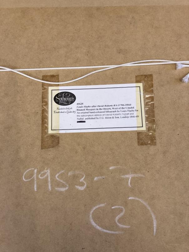 Louis Haghe after David Roberts, coloured lithograph, ruined Mosques in the desert west of the - Image 2 of 3