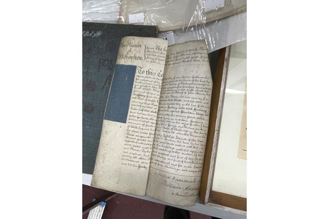 18th to 20th cent. Wiltshire Ephemera: 1777 Deed The Manor of Bishopston Enclosure Acts 1791 - Image 3 of 10