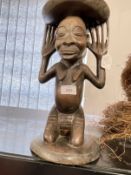 Tribal Art: Luba stool. Height 14¼ins.