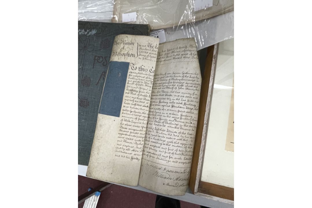 18th to 20th cent. Wiltshire Ephemera: 1777 Deed The Manor of Bishopston Enclosure Acts 1791 - Image 8 of 10