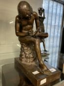 19th cent. Bronze statue Spinario after Ferdinand Barbedienne (1810-1892) signed F. Barbedienne