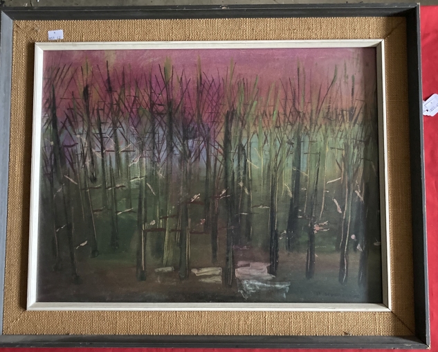 Helene Hygreckos (1919-2009): Coloured print of trees, framed and glazed. 17¼ins. x 23ins. Plus - Image 5 of 5