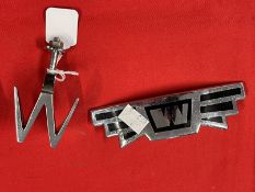 Automobilia: The Raymond Lippiatt Collection. Late 20th cent. Chrome winged M car mascot. Height