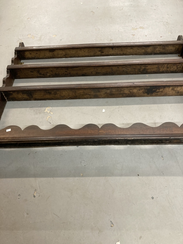 18th cent. Oak Welsh dresser rack. 58ins. x 47ins. - Image 4 of 5