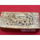 Collectables/Boxes: French P.O.W. snuff box, wood covered in pressed leather depicting a humorous - Image 2 of 3