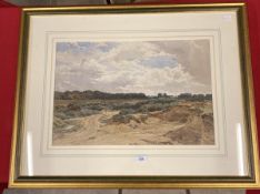 Sutton Palmer (1854-1933): Watercolour landscape with woods beyond, signed lower left