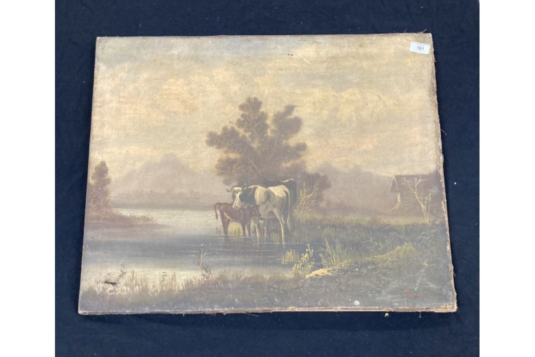Paintings & Prints: Watercolour, flowers in vase. Signed H M Slade, 1916. Framed and glazed. Tear on - Image 1 of 3