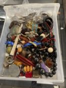 Costume Jewellery: Necklets, brooches, bangles, and plated flatware.