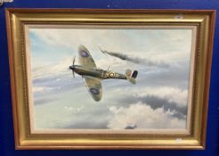 •Aviation Art: Robert Taylor (1946- ). Exceptional oil on canvas titled Angels Three Zero by one