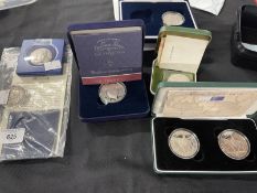 Coins/Numismatics: Collection of boxed Royal Mint proof Silver crowns to include 2002 and The