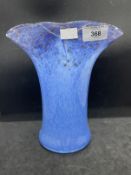 The Mavis and John Wareham Collection: Monart vase, trefoil top, blue with purple and gold