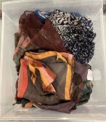Fashion: Ladies scarves, silk and polyester, makers Planet and Seasalt. (6) Plus Jacqmar silk scarf,