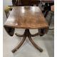 Early 19th cent. Mahogany dining table with two flaps on a vase shaped column and 4 splay reeded - Image 1 of 2